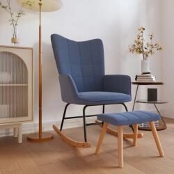 vidaXL Scaun balansoar cu taburet, albastru, textil GartenMobel Dekor (328022) Balansoar