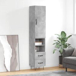 vidaXL Dulap înalt, gri beton, 34, 5x34x180 cm, lemn prelucrat GartenMobel Dekor (3198949) Comoda