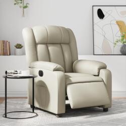 vidaXL Fotoliu rabatabil electric, crem, piele ecologica GartenMobel Dekor (3205251)