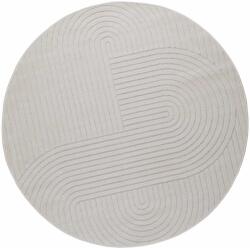 vidaXL Covor rotund crem Ø 200 cm, antiderapant, model modern, poliester (42022582) Covor