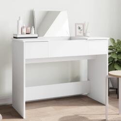 vidaXL Masa de toaleta cu oglinda, alb, 100x45x76 cm GartenMobel Dekor (840695)