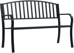 vidaXL Banca de gradina din otel, negru, 120 cm GartenMobel Dekor (319580)