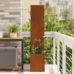 vidaXL Ghiveci de Gradina cu Panou Decorativ Ruginit 32 x 140 cm GartenMobel Dekor (876377)