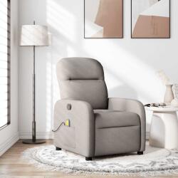 vidaXL Fotoliu de masaj rabatabil, gri taupe, material textil GartenMobel Dekor (4015539)