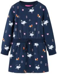 vidaXL Rochie pentru copii cu maneci lungi, bleumarin, 128 GartenMobel Dekor (14845)