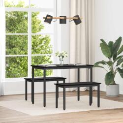 vidaXL banca Stejar Negru 80 x 35 x 45 cm Lemn compozit GartenMobel Dekor (892590)