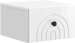 vidaXL Dulap de noapte suspendat alb foarte lucios, 33x34, 5x20 cm, cu sertar (898093)