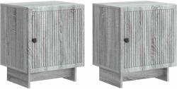 vidaXL Set 2 noptiere gri Sonoma din lemn prelucrat, 43x34, 5x50 cm (893888)