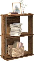 vidaXL Biblioteca cu 3 etaje din lemn vechi 60x30x80 cm lemn prelucrat GartenMobel Dekor (860263) Biblioteca