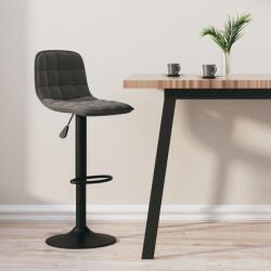vidaXL Scaun de bar, gri închis, catifea GartenMobel Dekor (333981)