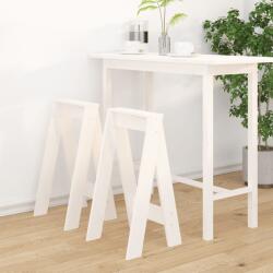 vidaXL Scaune, 2 buc. , alb, 40x40x75 cm, lemn masiv de pin GartenMobel Dekor (823670)