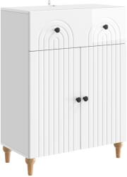 vidaXL Bufet Alb foarte lucios 66 x 34, 5 x 90 cm Lemn prelucrat GartenMobel Dekor (894179) Comoda