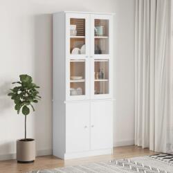 vidaXL Vitrina din sticla „ALTA, alb, 77x35x186, 5 cm, lemn masiv pin GartenMobel Dekor (353950) Comoda