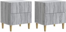 vidaXL Set 2 noptiere gri Sonoma cu 4 sertare, 43 x 34, 5 x 48 cm (894538)