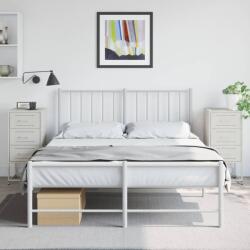 vidaXL Noptiere, 2 buc. , alb, 36x39x78 cm, otel GartenMobel Dekor (846589)