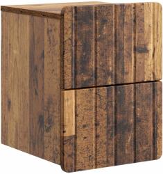 vidaXL Noptiera suspendata cu 2 sertare, finisaj lemn vechi, 33x34, 5x43 cm (898311)