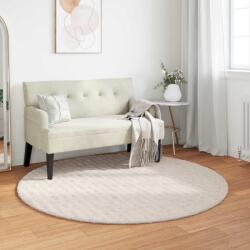 vidaXL Covor rotund bej din poliester, antiderapant, Ø 120 cm (42022749) Covor