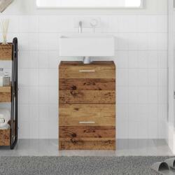 vidaXL Dulap pentru Chiuveta Lemn Vechi 40 x 37 x 59 cm Lemn compozit GartenMobel Dekor (868812)