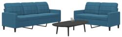 vidaXL Set de canapele cu perne, 2 piese, albastru, catifea GartenMobel Dekor (3278400) Canapea