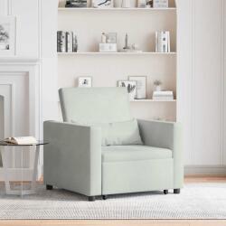 vidaXL Sofa Pat Unilaterala Gri deschis 90 x 165 x 87 cm Catifea GartenMobel Dekor (42002697)