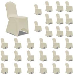 vidaXL Huse de scaun elastice, 30 buc. , crem GartenMobel Dekor (3051643)