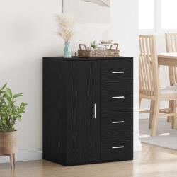 vidaXL Bufet cu sertar Stejar Negru 59 x 39 x 80 cm Lemn compozit GartenMobel Dekor (883066) Comoda