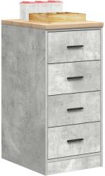 vidaXL Dulap depozitare garaj Beton Gri 40x51x85 cm lemn masiv de pin GartenMobel Dekor (860592) Comoda