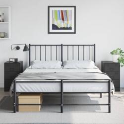 vidaXL Noptiere, 2 buc. , negru, 34, 5x39x62 cm, otel GartenMobel Dekor (841776)