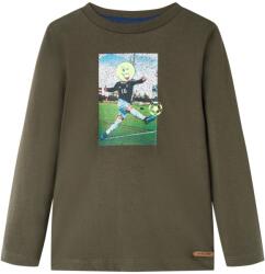 vidaXL Tricou pentru copii cu maneci lungi, kaki, 116 GartenMobel Dekor (12736)