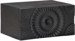 vidaXL Noptiera din lemn masiv de mango, neagra, cu 1 sertar, 40 x 30 x 20 cm (42020079)