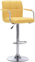vidaXL Scaun de bar, galben, material textil GartenMobel Dekor (283416)