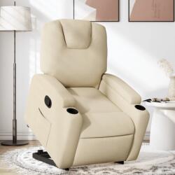 vidaXL Fotoliu rabatabil cu ridicare pe verticala, crem, textil GartenMobel Dekor (3204377)