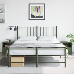 vidaXL Noptiere, 2 buc. , verde olive, 34, 5x39x44 cm, otel GartenMobel Dekor (841760)