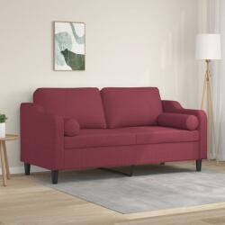 vidaXL Canapea cu 2 locuri cu pernute, rosu vin, 140 cm, textil GartenMobel Dekor (3200851) Canapea