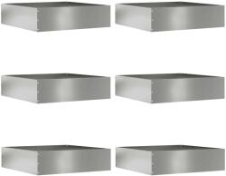 vidaXL Margine pentru gazon 6 pcs Argintiu 50 x 50 x 13 cm GartenMobel Dekor (874727)