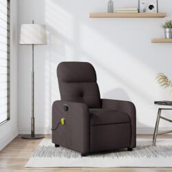 vidaXL Fotoliu de masaj rabatabil, maro închis, material textil GartenMobel Dekor (374211)