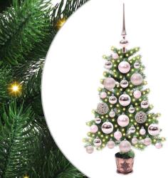 vidaXL Brad de Craciun cu 150 LED cu suport Verde 65 cm PE GartenMobel Dekor (3396293)