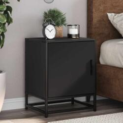 vidaXL Noptiera neagra 40x31x50 cm lemn prelucrat si metal GartenMobel Dekor (848709)