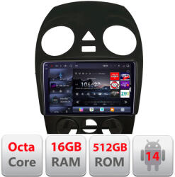 Edotec Navigatie Android VW Beetle 2005-2010, QLED 2K, 16GB RAM, 512GB (KIT-beetle-old+EDT-E809-2K)