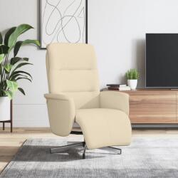 vidaXL Scaun rabatabil cu suport pentru picioare crem material textil GartenMobel Dekor (356567)