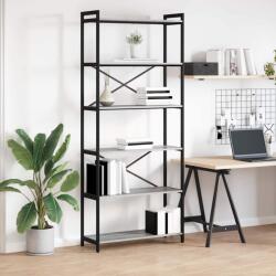vidaXL Biblioteca sonoma gri 80 x 30 x 188 cm Lemn compozit GartenMobel Dekor (868410) Biblioteca