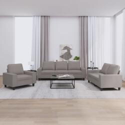 vidaXL Set de canapele, 3 piese, gri taupe, textil GartenMobel Dekor (3201873) Canapea