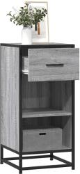 vidaXL Dulap, gri sonoma, 35, 5x35x76 cm, lemn prelucrat si metal GartenMobel Dekor (848957) Comoda
