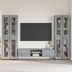 vidaXL Set comoda TV cu sertar FLORIN 3 pcs Gri Sonoma Lemn compozit GartenMobel Dekor (3397990)
