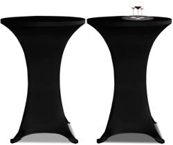 vidaXL Husa de masa cu picior Ø70 cm, 2 buc. , negru, elastic GartenMobel Dekor (241205)