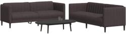 vidaXL Set canapele, 2 piese, maro închis, material textil GartenMobel Dekor (3209241) Canapea
