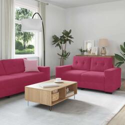 vidaXL Set de canapea 3 pcs Rosu Vant 221 x 80 x 80 cm Catifea GartenMobel Dekor (3324643) Canapea