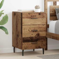 vidaXL Noptiera rustica cu 3 sertare, lemn vechi, 40 x 40 x 66 cm (882134)