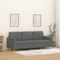vidaXL Canapea cu 3 locuri, gri închis, 180 cm, material textil GartenMobel Dekor (359487) Canapea
