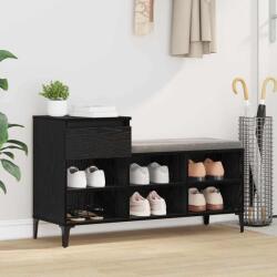 vidaXL Dulap pentru pantofi cu sertar Stejar negru 102 x 36 x 60 cm GartenMobel Dekor (881044) Pantofar